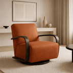 Rust Orange Jute-Linen Blend