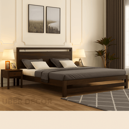 MapleLine Contemporary Solid Wood Platform Bed for Urban Homes