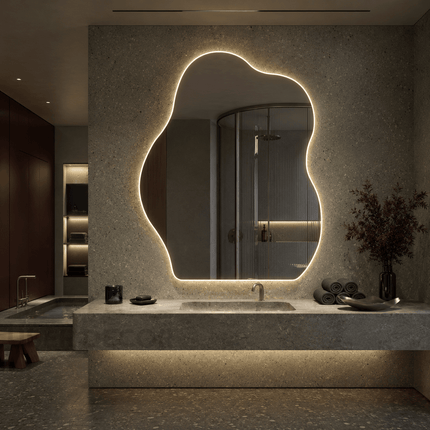 Zira Decorative Frameless LED Mirror for Dressing Area with Front or Back Lit Illumination