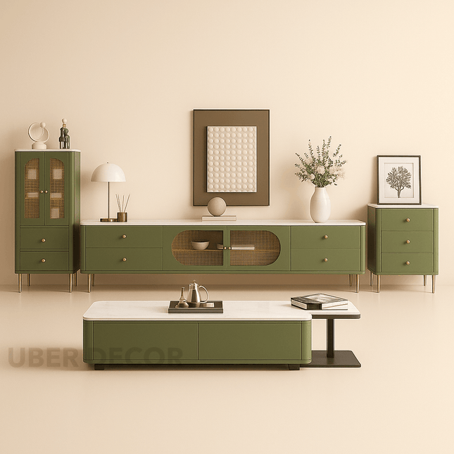 Avila Verde – Modern TV Cabinet, Nordic Inspired Media Console