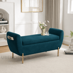 Deep Teal Blue Suede Velvet