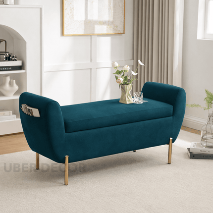Avelyn Modern European-Inspired Flip Top Storage Bench – Minimalist Entryway & Bedroom Organizer with Luxe Design Appeal