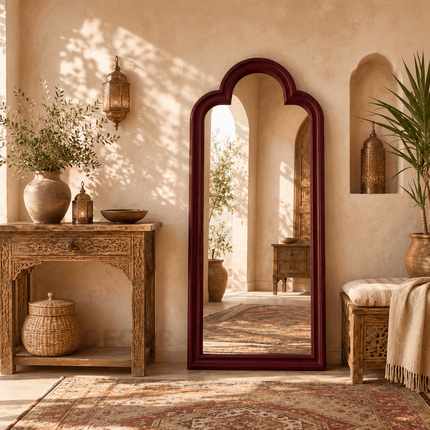 Amani Moroccan Arch Full Length Floor Mirror – Standing Mirror for Bedroom