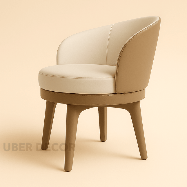 Stella Arco – Italian Minimalist Optional Swivel Dining & Vanity Chair with Nordic Armrest Design