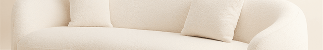Delhi 94" Curved Sofa- Modern Curved Sofa in Boucle Fabric- Soft and Comfortable Seating - Uber Decor