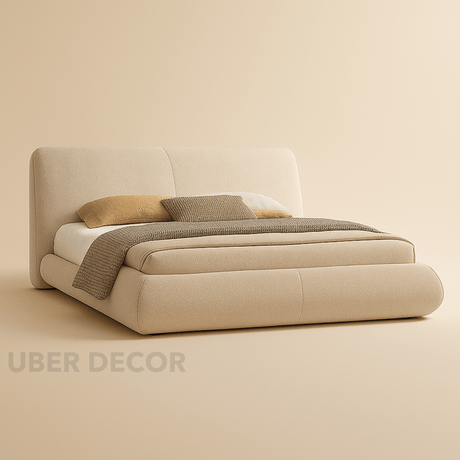Moonlit Drift Curved Storage Bed – Contemporary Bedroom Essential