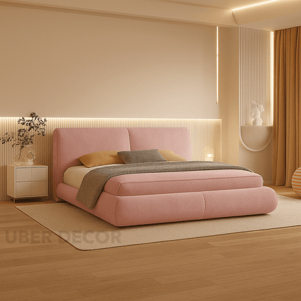 Moonlit Drift Curved Storage Bed – Contemporary Bedroom Essential