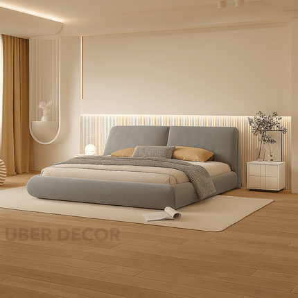Moonlit Drift Curved Storage Bed – Contemporary Bedroom Essential