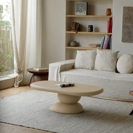 Sava Noir Retro Pebble Coffee Table Sculptural Centerpiece for Modern and Vintage Living Rooms