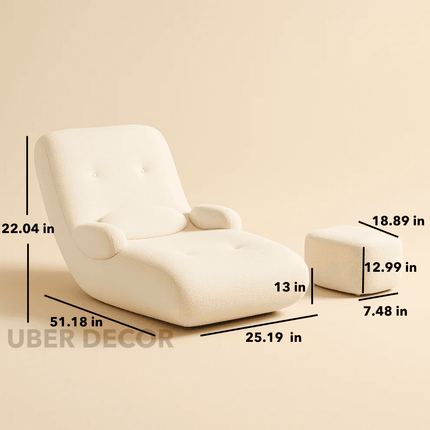 CALMARA – Modern Rocking Recliner Lounge Chair for Living Room, Balcony & Cozy Home Corners
