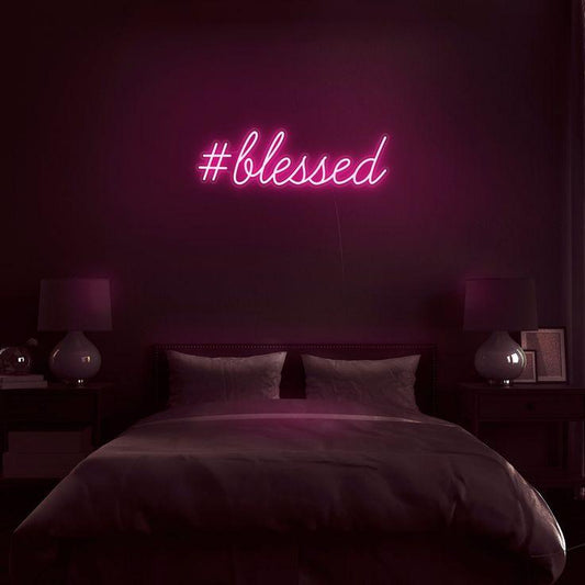 Blessed Hashtag Neon Sign - Uber Decor
