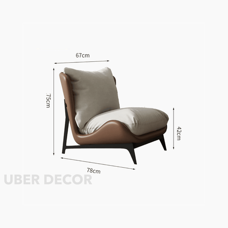 ARLO – Modern Nordic Lounge Chair with Ottoman | Designer Living Room Accent Recliner - Uber Decor