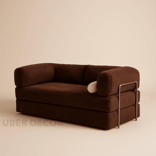 The Teddy Block Sofa- 5-in-1 Modern Adjustable Sofa Cum Bed for Guest Room, Kids Room, Bedroom or Living Room- Custom Fabric and Size