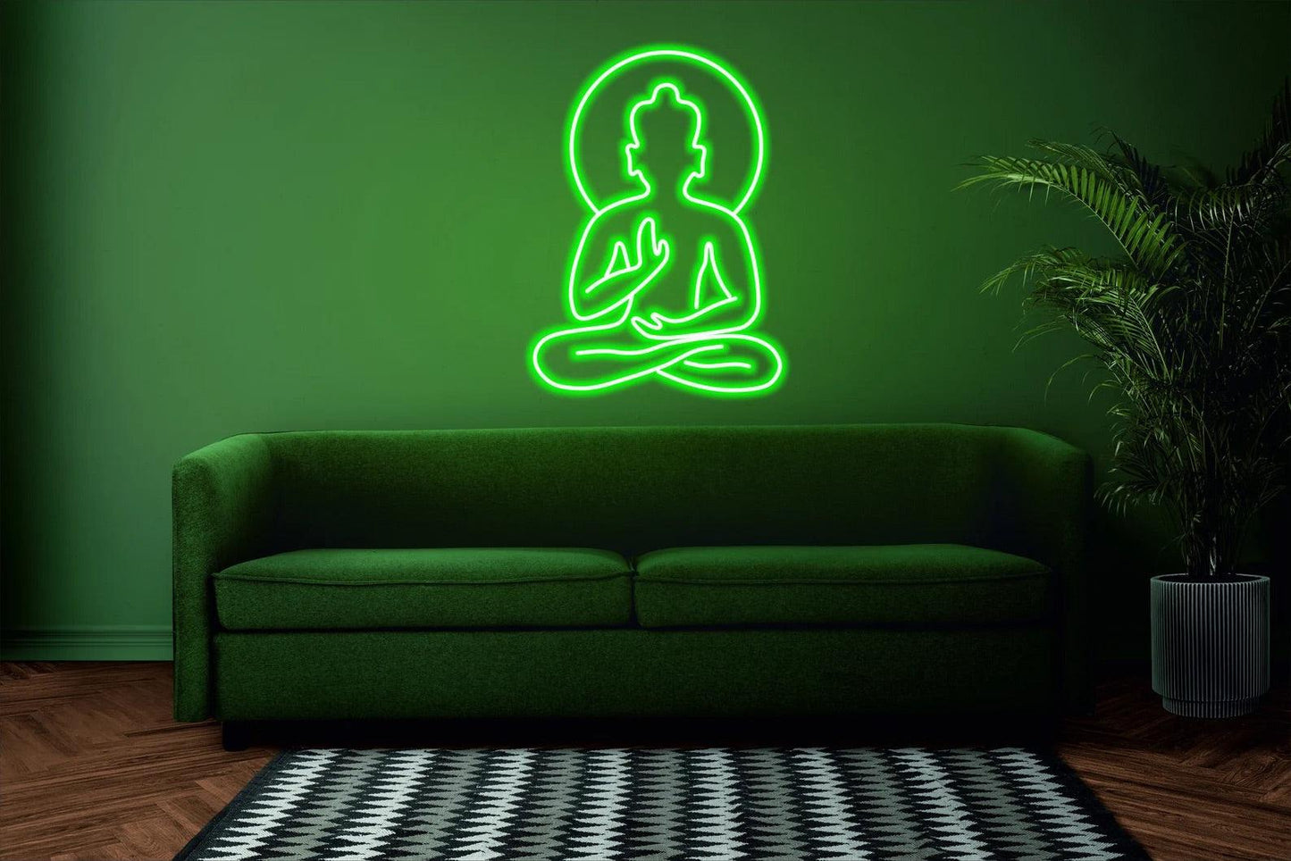 Buddha Line Art Neon Sign - Uber Decor