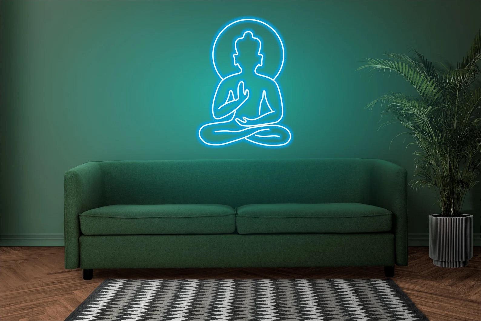 Buddha Line Art Neon Sign - Uber Decor