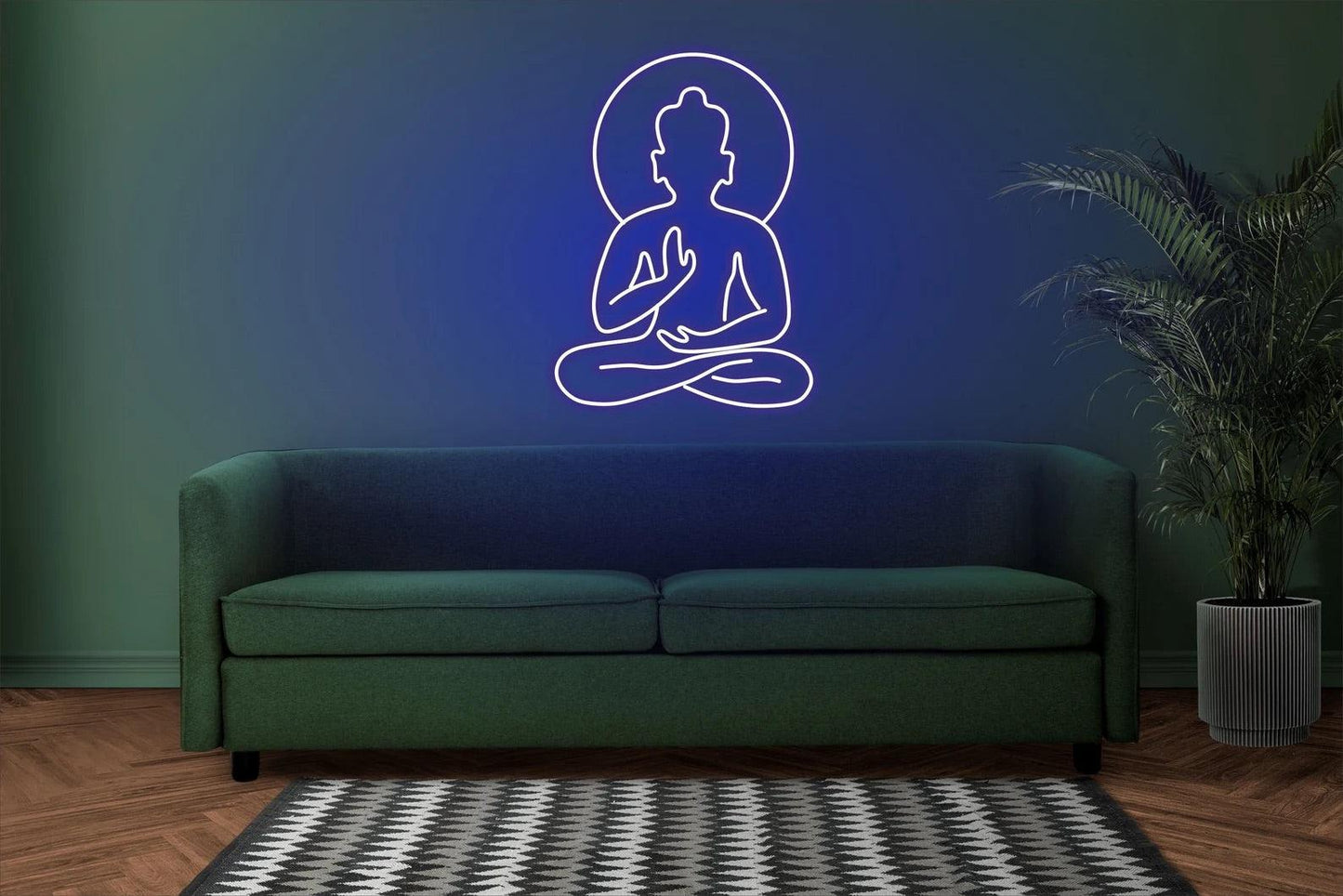 Buddha Line Art Neon Sign - Uber Decor