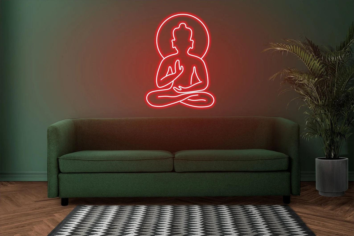 Buddha Line Art Neon Sign - Uber Decor