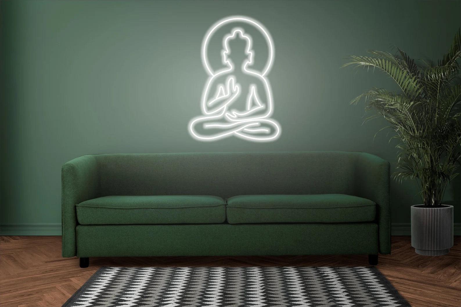 Buddha Line Art Neon Sign - Uber Decor