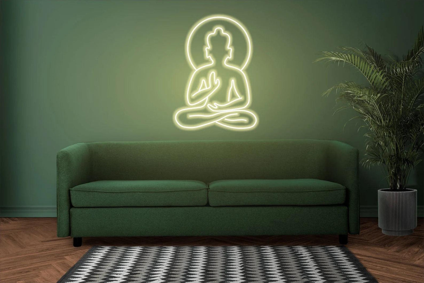 Buddha Line Art Neon Sign - Uber Decor