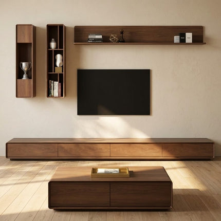 Trego Wall – Compact TV Cabinet, Modern Modular Console  Entertainment Unit
