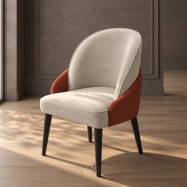 Elian Modern Dining Armchair with Sculptural Curved Back for Restaurants, Hotels and Cafes