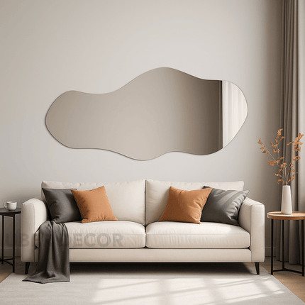Asymmetric Irregular Cloud Shaped Decorative Blob Frameless Mirror for Wall Decor