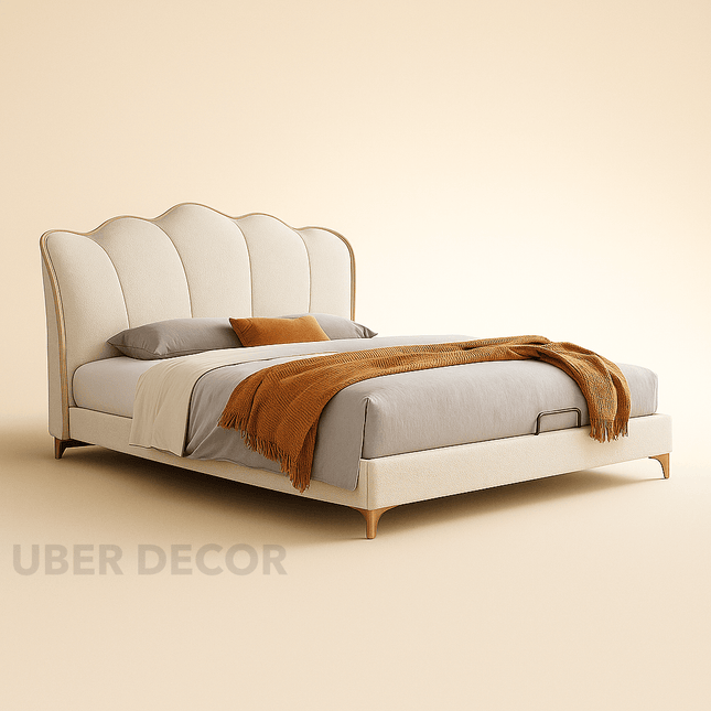 Dreamy Wave Curved Modern Bed – Sculptural Bedroom Statement