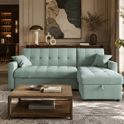 Nestora storage sectional sofa – customisable fabric, size and configuration, made to order India