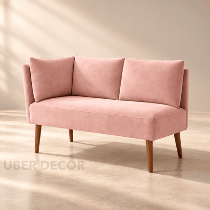 Calcutta Craft Mid Century Corner Bench Contemporary Customisable Seating for Dining Living Lounge and Entryway