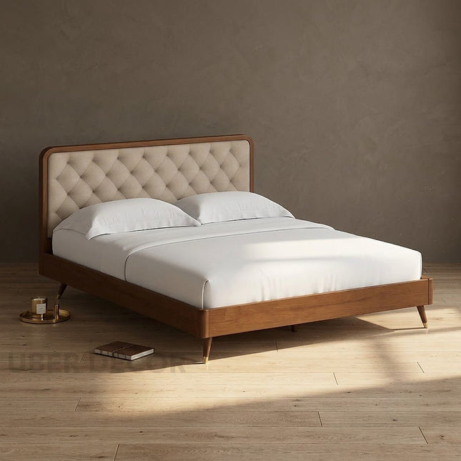 OakBliss Upholstered Diamond-Tufted Platform Bed for Luxe Bedrooms