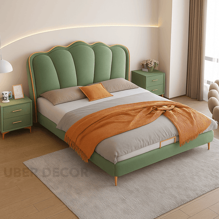 Dreamy Wave Curved Modern Bed – Sculptural Bedroom Statement