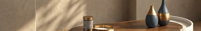 Churchill Wabi-Sabi River Japandi Coffee Table – Organic Wooden Center Table with Storage and Gold Accents for Living Room