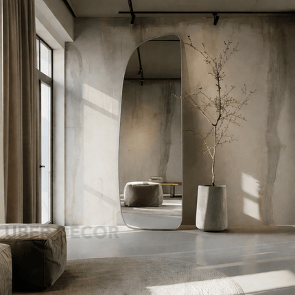 Oden Frameless HD Mirror – Large Full-Length Wall Mirror with Curved Silhouette