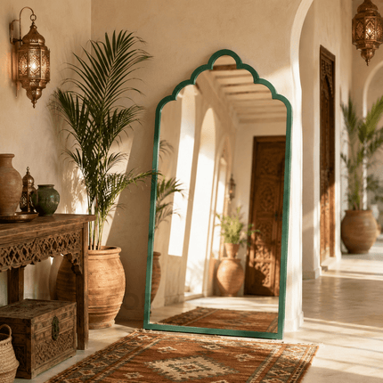 Kasbah Moroccan Arch Full Length Floor Mirror – Statement Mirror for Hallway