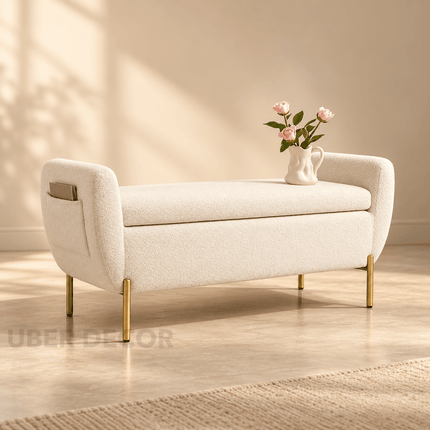 Avelyn Modern European-Inspired Flip Top Storage Bench – Minimalist Entryway & Bedroom Organizer with Luxe Design Appeal