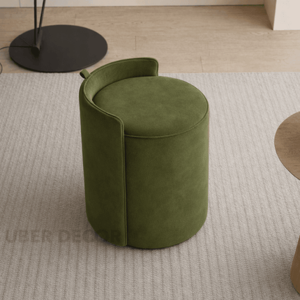 Morira Vanity Stool Customisable Fabric Foam and Wood Makeup Accent Chair Minimalist Modern Seating for Bedroom and Dressing Room