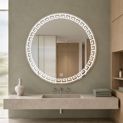 Miranova Venetian Led mirror- 3-colour front lit or backlit touch button led frameless bathroom vanity mirror