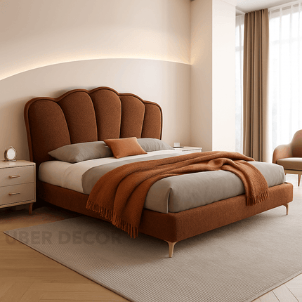 Dreamy Wave Curved Modern Bed – Sculptural Bedroom Statement