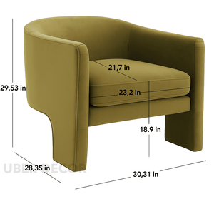 Luna Moda – Modern Accent Chair for Living Room & Lounge Spaces - Uber Decor