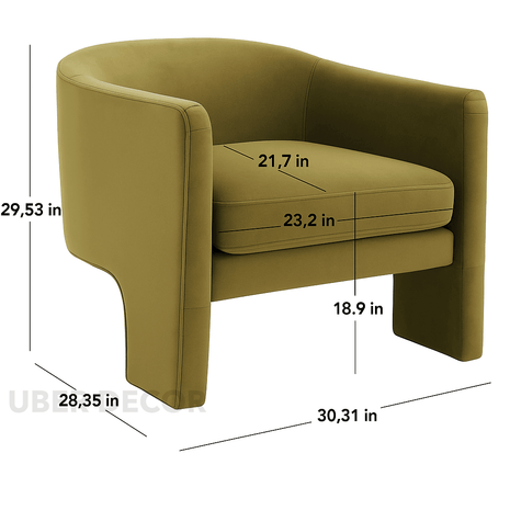 Luna Moda – Modern Accent Chair for Living Room & Lounge Spaces - Uber Decor