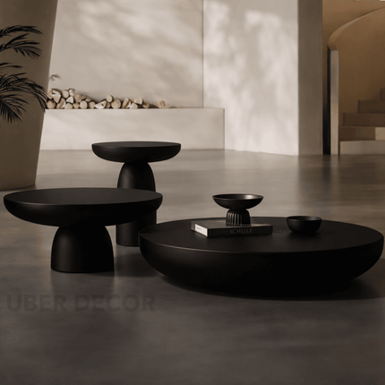 Cam Sculptural Modern European Coffee Table for Living Rooms