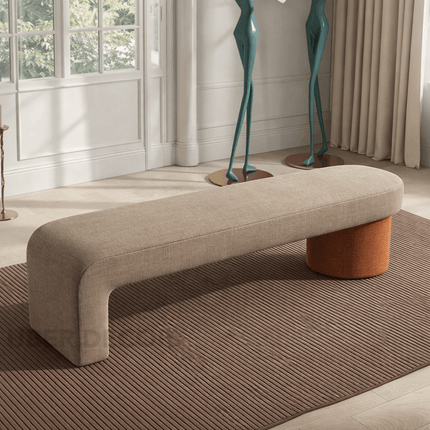 ItaliaLuxe Sebastian Bed Stool | Elegant Ottoman Bench for Shoe Changing & Dressing Room | High-End Sofa Stool & Bed End Seat