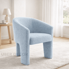 Pastel Blue Fuzzy Boucle