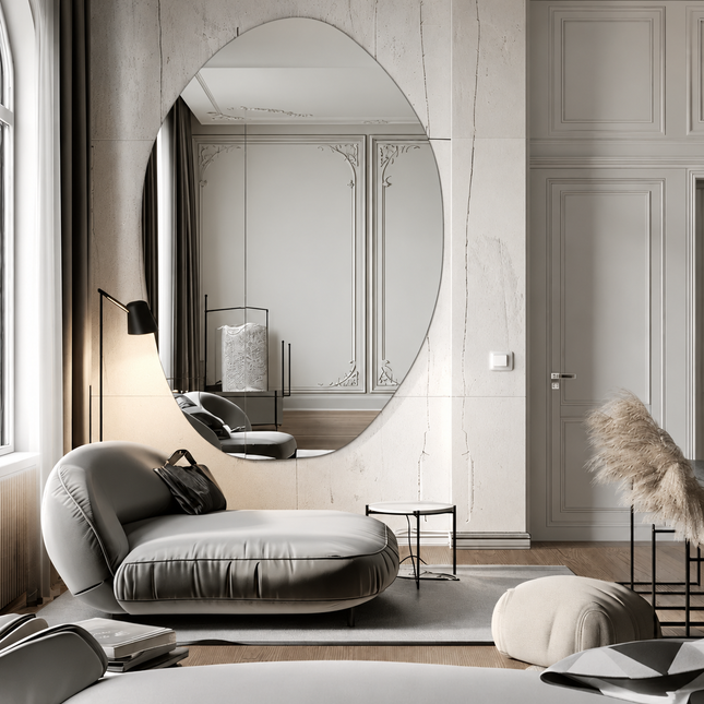 Virel Frameless HD Mirror – Asymmetrical Designer Wall Mirror