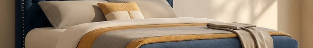 Tranquil Crest Tufted Bed – Plush Tufted Headboard with Integrated Lighting, Nailhead Trim and Matching Footboard Design
