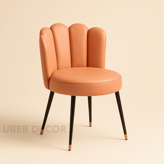 Liana Accent Chair- Mid Century Modern Upholstered Side Chairs for Dining Room or Living Room Bedroom Vanity