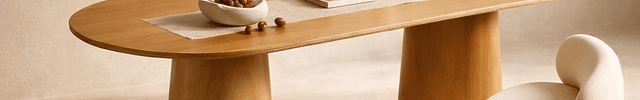 Orla Haven Oval Dining Table Japandi Scandinavian Design Premium Finish Sculptural Pedestal Base Ideal for Dining Room