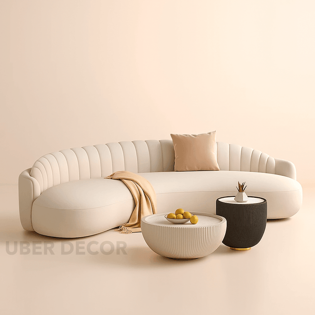 Tromso Nordic Designer Lazy Floor Sofa – Minimalist Loveseat Couch for Living Room, Patio & Home Accent Decor