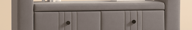 Calla Modern Storage Bench with Drawers and Armrests - Uber Decor