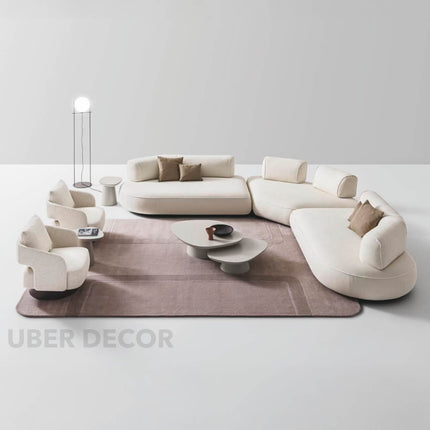 Salvador Modular Sectional Sofa Modern Japandi Curved Sofa Customizable Made-to-Order Living Room Couch